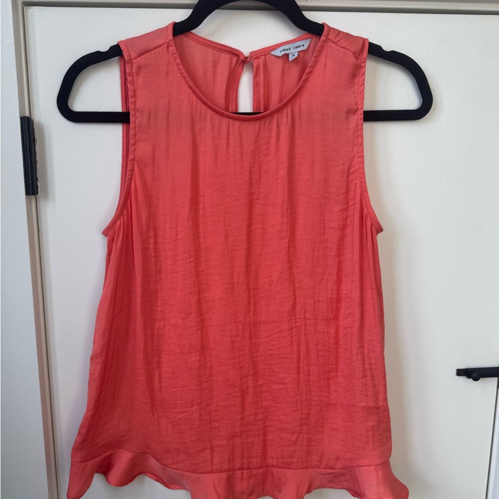 Coral Sleeveless Top